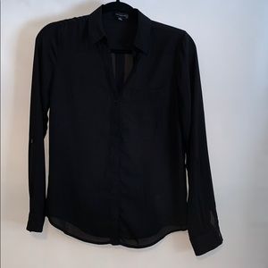 Black v neck blouse